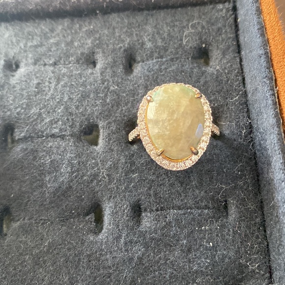 Solid 925 Sterling Silver Jewelry Green Aventurine Cz Gemstone - Picture 4 of 4